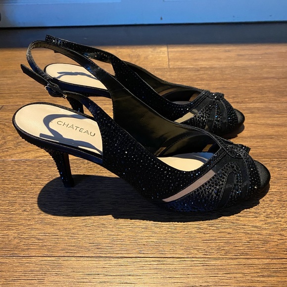NEW Sparkly Slingback Heels - size 9 - Picture 3 of 11